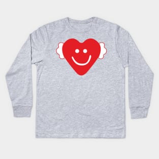 Cute Red Candy Heart Kids Long Sleeve T-Shirt